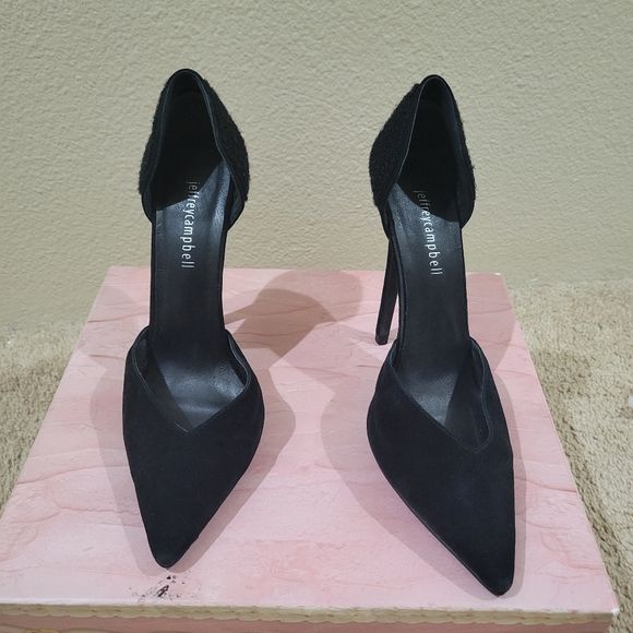 Jeffrey Campbell bat modcloth black goth wing heels pumps - Picture 5 of 8